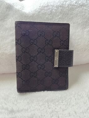 Gucci Black Canvas Monogram Agenda